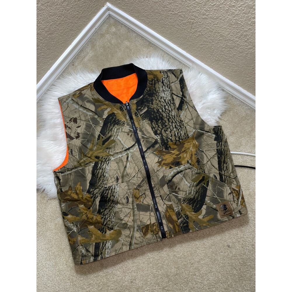 Bob Allen Jacket Men L Brown Real Tree Coat Reversible Hunting Vintage 90s CR C